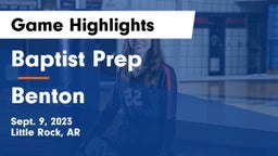 Baptist Prep  vs Benton  Game Highlights - Sept. 9, 2023