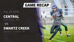 Recap: Central  vs. Swartz Creek  2016
