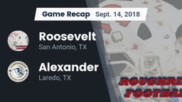 Recap: Roosevelt  vs. Alexander  2018