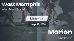 Matchup: West Memphis High vs. Marion  2016