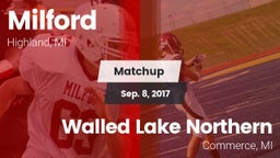 Matchup: Milford  vs. Walled Lake Northern  2017