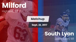 Matchup: Milford  vs. South Lyon  2017