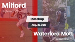 Matchup: Milford  vs. Waterford Mott 2018