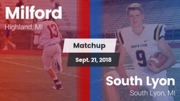 Matchup: Milford  vs. South Lyon  2018