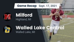 Recap: Milford  vs. Walled Lake Central  2021