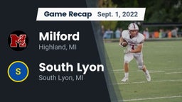 Recap: Milford  vs. South Lyon  2022