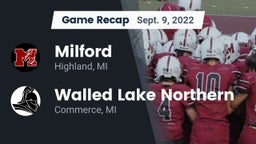 Recap: Milford  vs. Walled Lake Northern  2022
