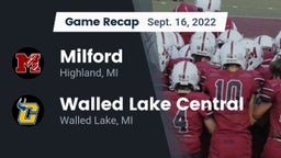 Recap: Milford  vs. Walled Lake Central  2022