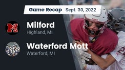 Recap: Milford  vs. Waterford Mott 2022