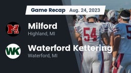 Recap: Milford  vs. Waterford Kettering  2023