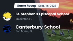 Recap: St. Stephen's Episcopal School vs. Canterbury School 2022