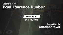 Matchup: Dunbar vs. Jeffersontown  2016