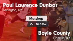 Matchup: Dunbar vs. Boyle County  2016