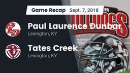 Recap: Paul Laurence Dunbar  vs. Tates Creek  2018