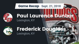 Recap: Paul Laurence Dunbar  vs. Frederick Douglass 2018