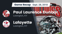 Recap: Paul Laurence Dunbar  vs. Lafayette  2018