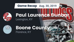 Recap: Paul Laurence Dunbar  vs. Boone County  2019