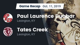 Recap: Paul Laurence Dunbar  vs. Tates Creek  2019