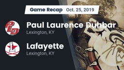 Recap: Paul Laurence Dunbar  vs. Lafayette  2019