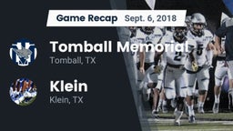 Recap: Tomball Memorial vs. Klein  2018
