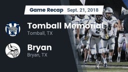 Recap: Tomball Memorial vs. Bryan  2018