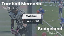 Matchup: Tomball Memorial vs. Bridgeland  2018