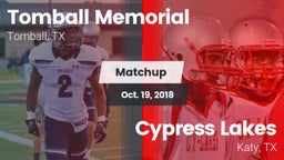 Matchup: Tomball Memorial vs. Cypress Lakes  2018