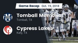Recap: Tomball Memorial vs. Cypress Lakes  2018