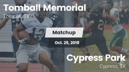 Matchup: Tomball Memorial vs. Cypress Park   2018