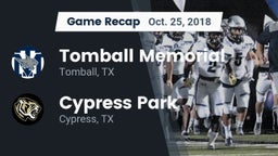 Recap: Tomball Memorial vs. Cypress Park   2018