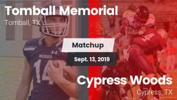 Matchup: Tomball Memorial vs. Cypress Woods  2019