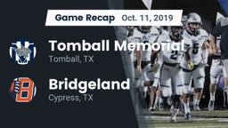 Recap: Tomball Memorial vs. Bridgeland  2019