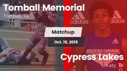 Matchup: Tomball Memorial vs. Cypress Lakes  2019