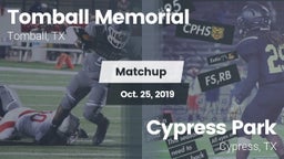 Matchup: Tomball Memorial vs. Cypress Park   2019