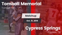 Matchup: Tomball Memorial vs. Cypress Springs  2019