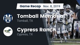 Recap: Tomball Memorial vs. Cypress Ranch  2019