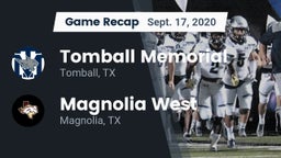 Recap: Tomball Memorial  vs. Magnolia West  2020