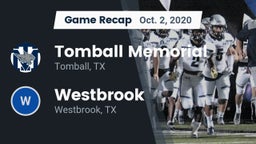 Recap: Tomball Memorial  vs. Westbrook  2020