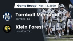 Recap: Tomball Memorial  vs. Klein Forest  2020