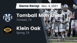 Recap: Tomball Memorial  vs. Klein Oak  2021