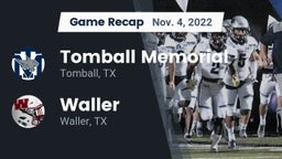 Recap: Tomball Memorial  vs. Waller  2022