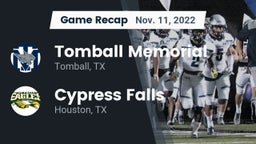 Recap: Tomball Memorial  vs. Cypress Falls  2022