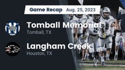 Recap: Tomball Memorial  vs. Langham Creek  2023