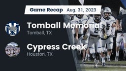 Recap: Tomball Memorial  vs. Cypress Creek  2023