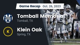 Recap: Tomball Memorial  vs. Klein Oak  2023