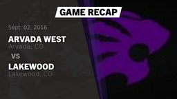 Recap: Arvada West  vs. Lakewood  2016