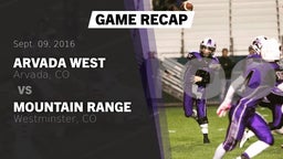 Recap: Arvada West  vs. Mountain Range  2016