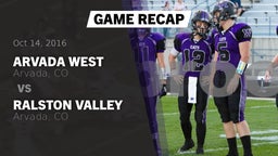 Recap: Arvada West  vs. Ralston Valley  2016