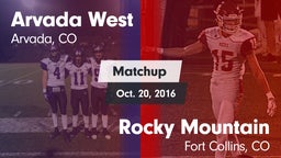 Matchup: Arvada West High vs. Rocky Mountain  2016