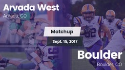 Matchup: Arvada West High vs. Boulder  2017
